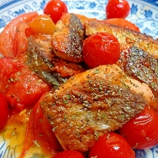 鮭とたっぷりのトマトソテー